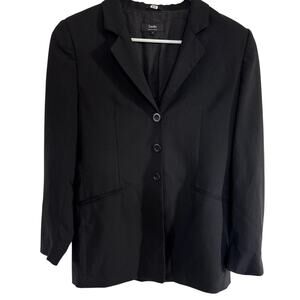 Zanella Made in Italy Black Tailored Blazer Women's Size 6 Career Office Jacket